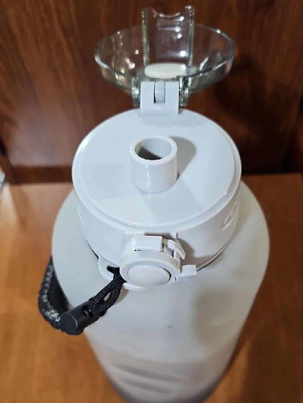Hydration Motivational Water Bottle with Paracord Handle - Gray